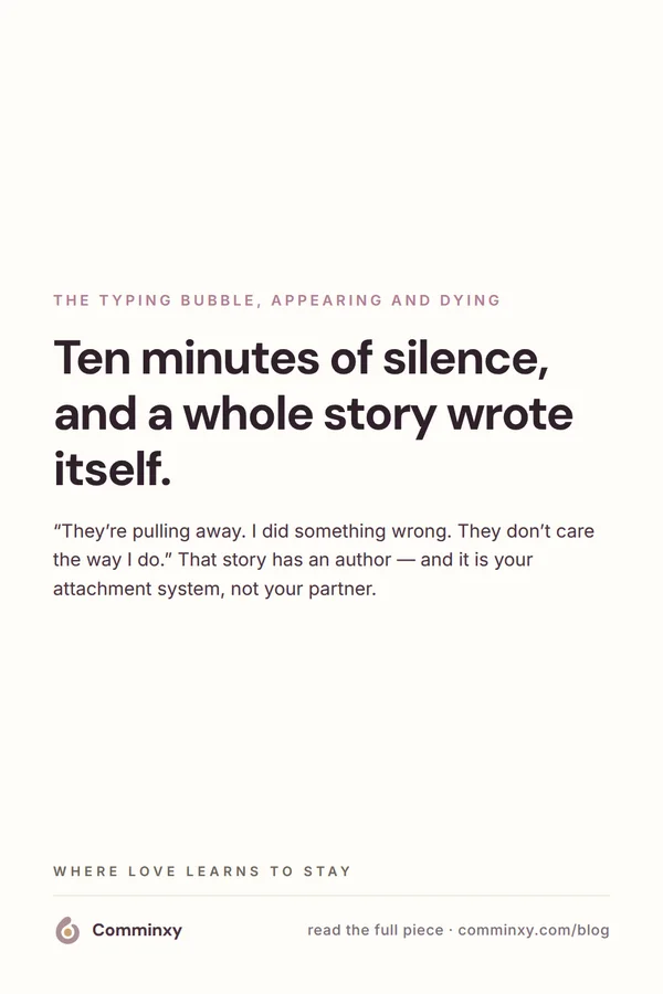 Quote card: ten minutes of silence, and a whole story wrote itself.