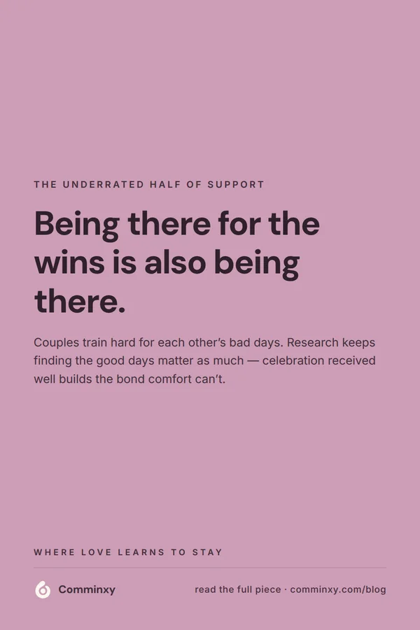 Quote card: being there for the wins is also being there.