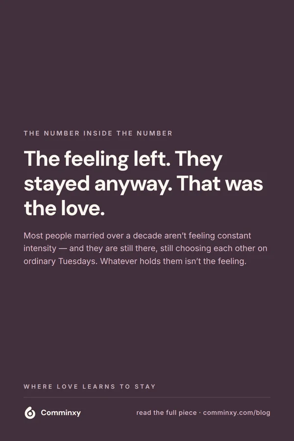 Quote card: the feeling left, they stayed anyway, that was the love.