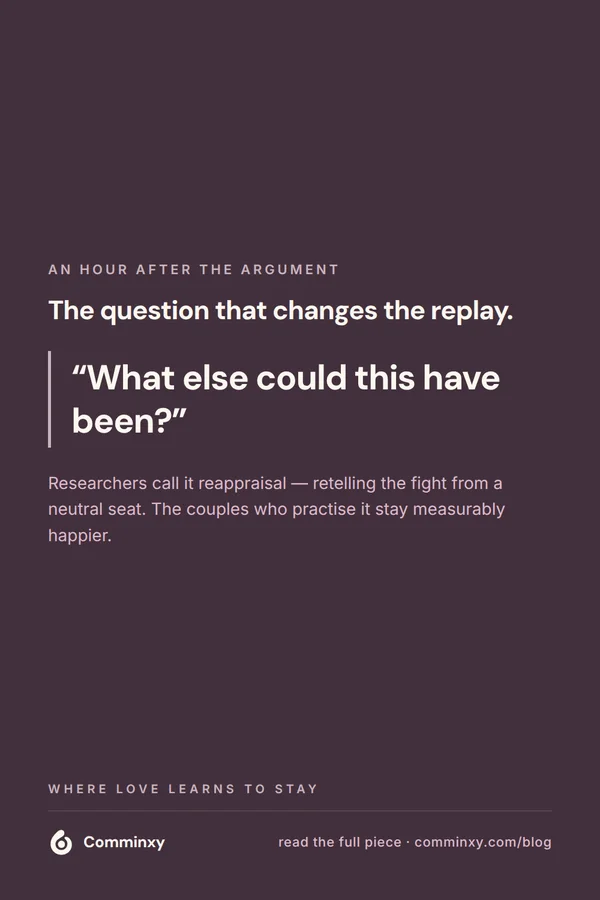 Script card with the reappraisal question: what else could this have been?