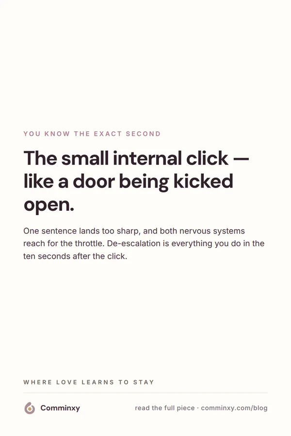 Quote card: the small internal click, like a door being kicked open.