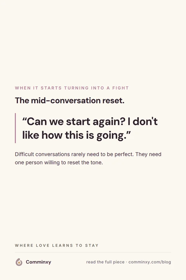 Script card: can we start again, I do not like how this is going.