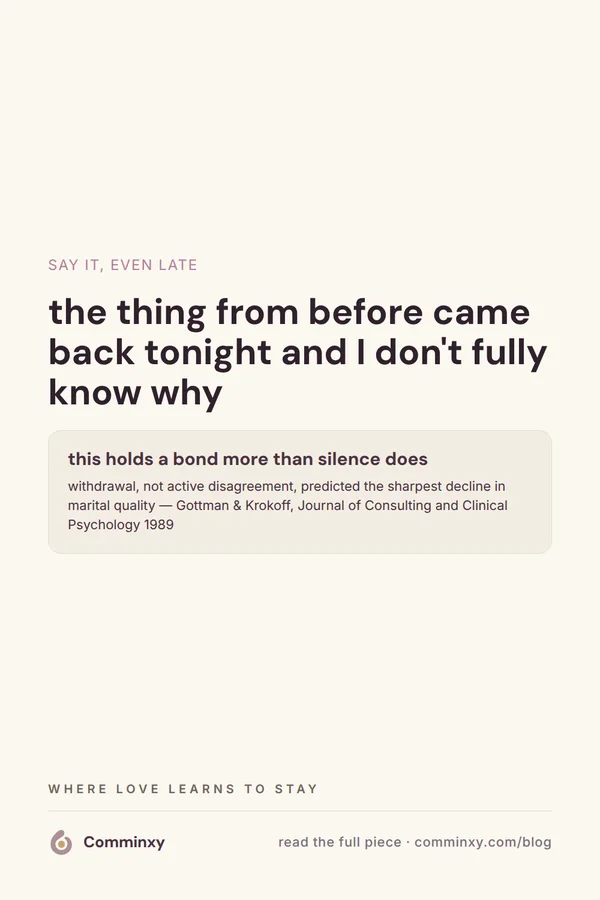 A cream pin with a spoken script line for naming an old hurt that resurfaces, above a note about withdrawal research.