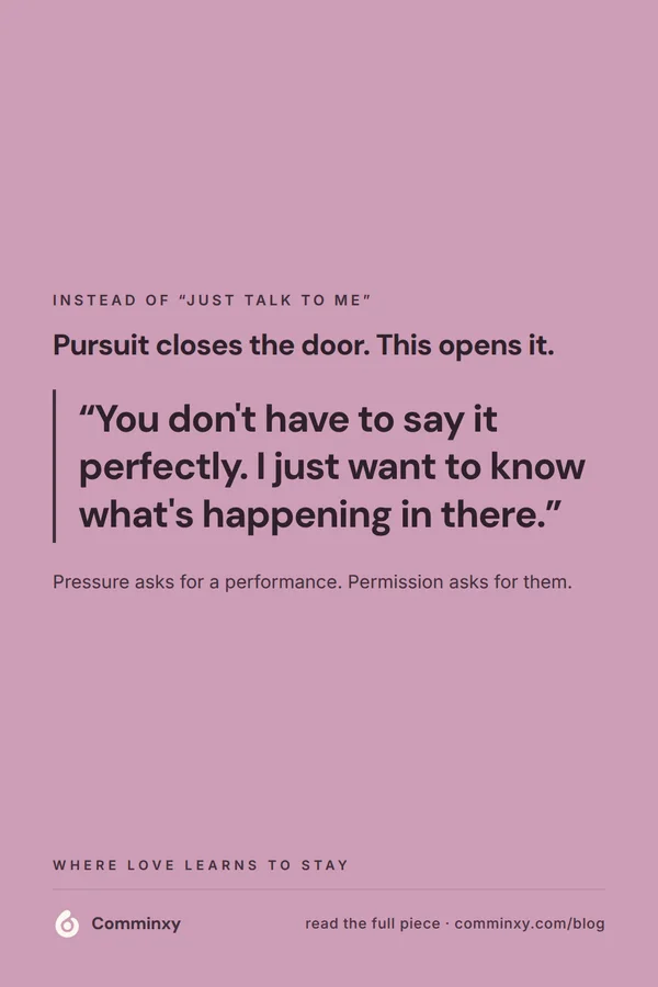 Script card: you don't have to say it perfectly, I just want to know what's happening in there.