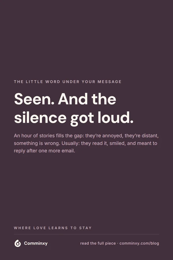 Quote card: seen, and the silence got loud.