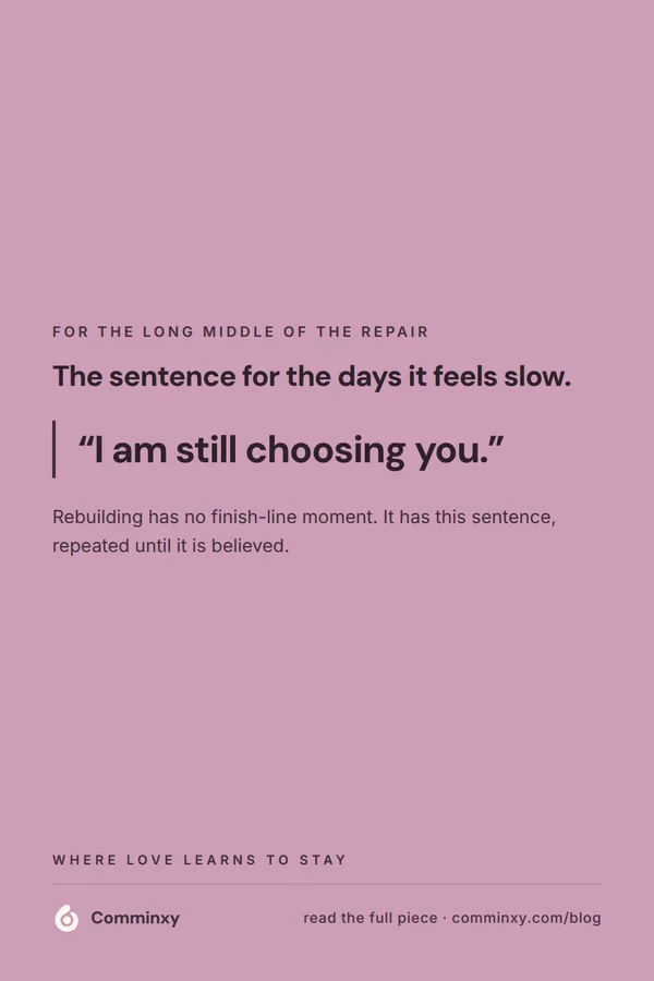 Script card: I am still choosing you.