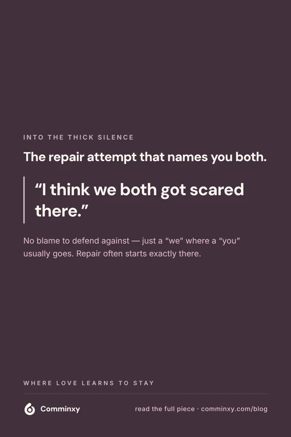 Script card: I think we both got scared there.