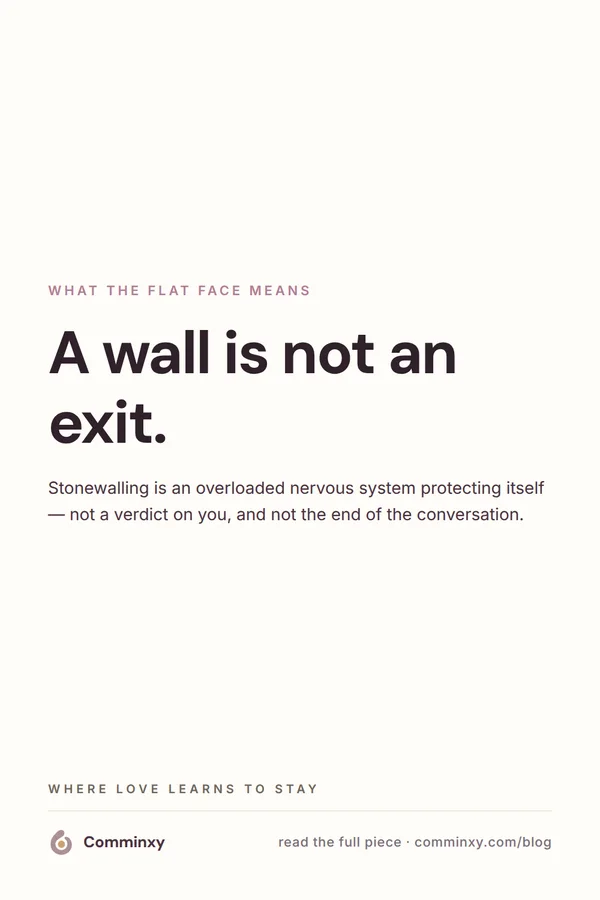 Quote card: a wall is not an exit.