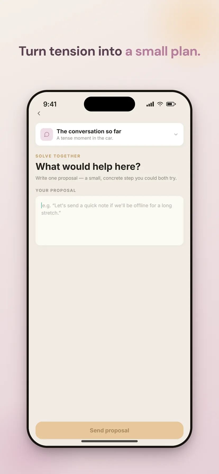 Comminxy Solve Together — turn tension into a small plan