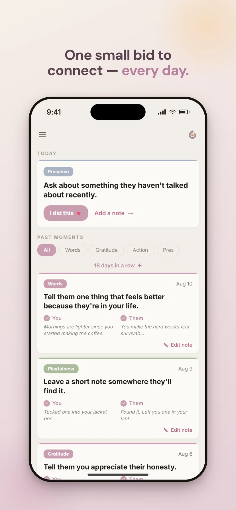 Comminxy Moments — one small bid to connect every day